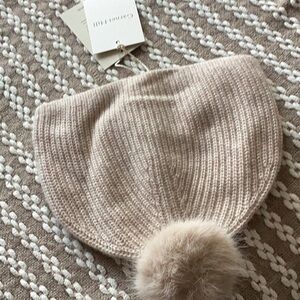 Garnet Hill Cashmere Hat - Beige